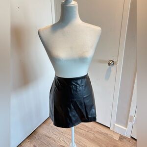 Black Leather Mini Skirt